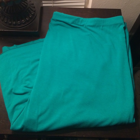 Teal plus size Pencil skirt