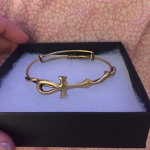 Alex and Ani gold Ankh bracelet