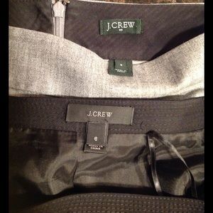 J Crew Wool Blend Skirt Bundle Size 6 Black + Gray