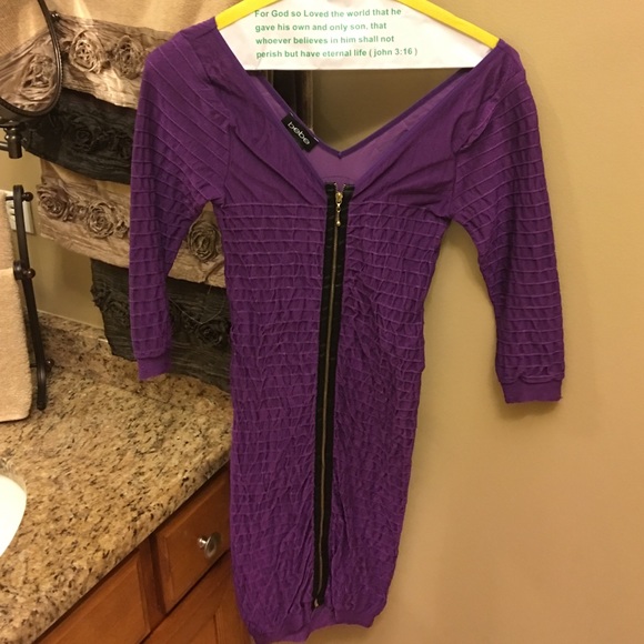 Bebe purple with zipper down front