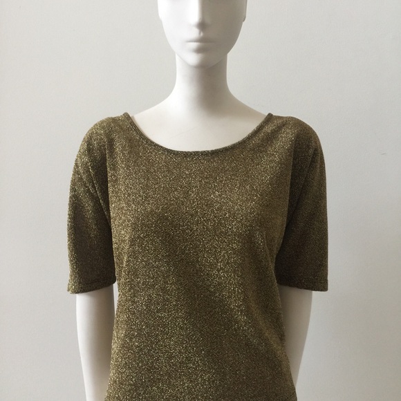 express gold sequin top