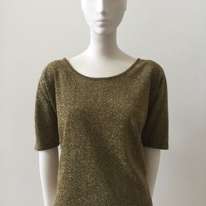 express gold sequin top