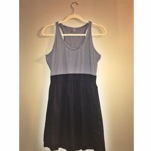 Striped Black and White Flare Dress