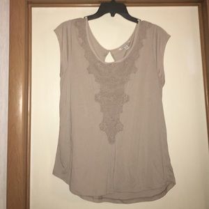 American Eagle Crochet Detail Top