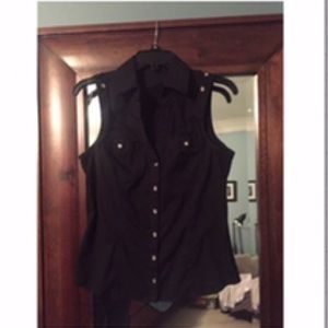 Button up short sleeve blouse