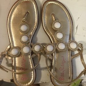 Jeweled Lilly Pulitzer sandals: 6