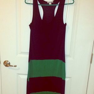 Navy Blue and Green striped Maxi
