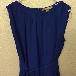NWOT Royal Blue Shirred Chiffon Dress