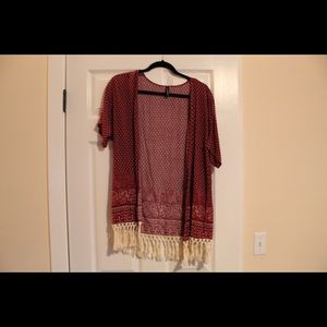 Tilly's fringe cardigan