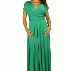 Wrap transformer convertible infinity dress green