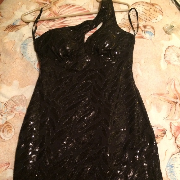 Black Sequin Dress - Picture 2 of 3
