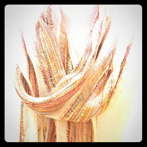 Spring/Summer Multi-colored Scarf w/Fringe
