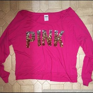 VS Pink Sequined long sleeve
