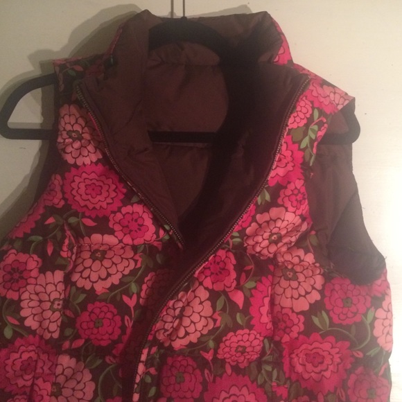 Lilly Pulitzer Reversible Floral Chocolate Vest