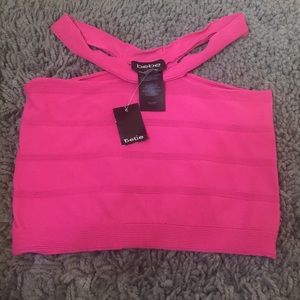 Bebe pink crop top