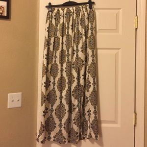 Printed Silk Maxi Skirt