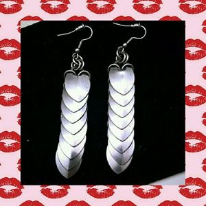 🔴 Handmade Steel Heart Earrings