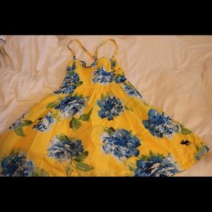 abercrombie and fitch yellow floral dress