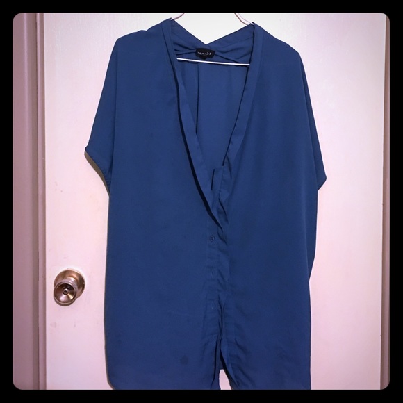 Dusty blue kimono button up - Picture 1 of 1