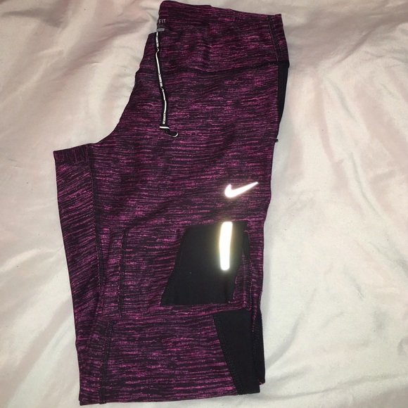 Nike Pants - Nike running dri-fit crops size large