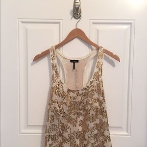Gold Sequin Tank Top