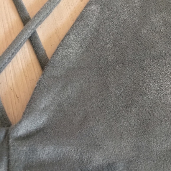 Faux Suede Bodysuit Gray - Picture 3 of 4