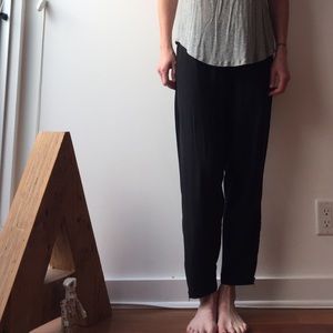 All Saints Black Silk Helena Pants