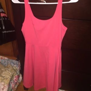 Coral color skater dress