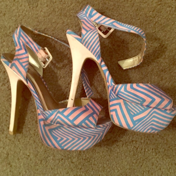 Pink & Blue Pumps