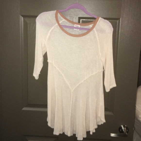 Cream knit top