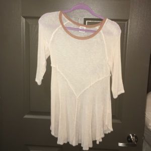 Cream knit top