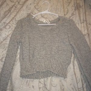 Grey cropped sweater