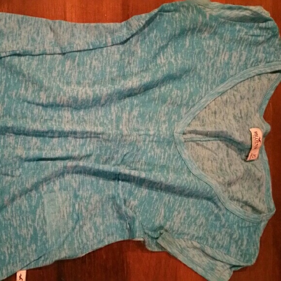 Heather blue V neck
