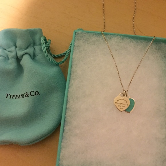 Tiffany Double Heart Tag Pendant