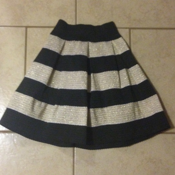 Structured Striped Skirt