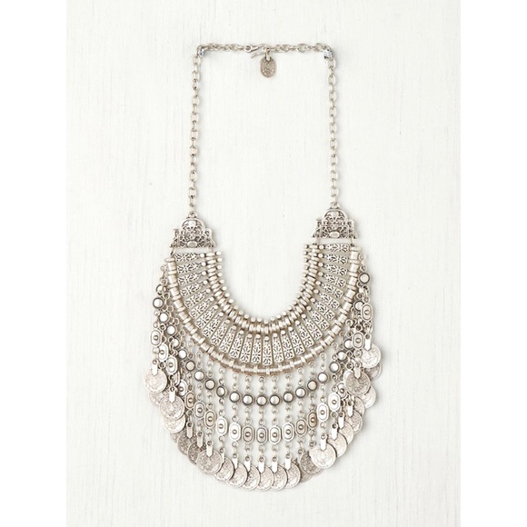 Antalya Coin Collar Statement Necklace - Picture 2 of 3