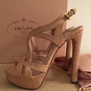 Prada Cocco Sabbia Sandals