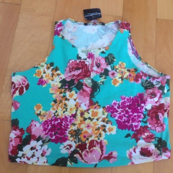 Brandy Melville floral crop top