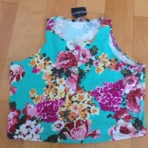 Brandy Melville floral crop top