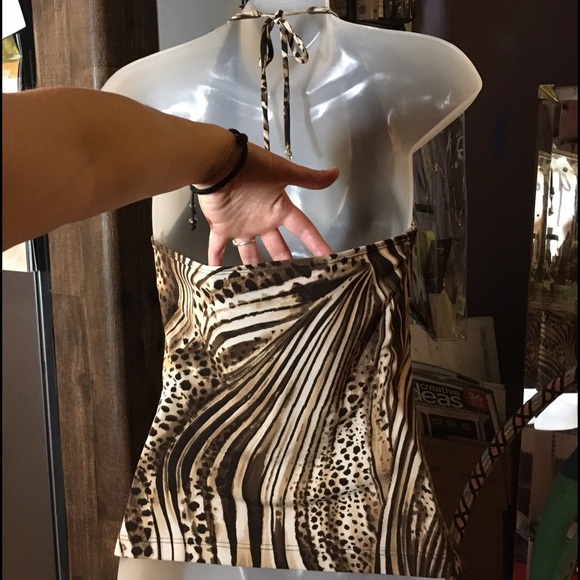 TRADED in BUNDLE Sexy Wild Animal Print Halter Top - Picture 3 of 4