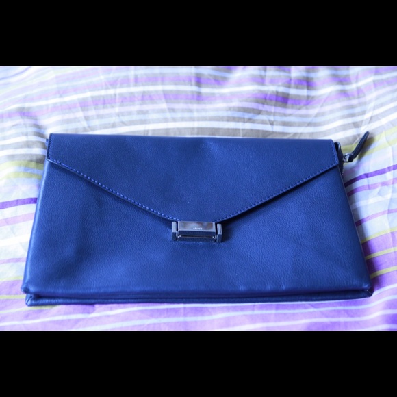 Bags - HP! π Listing #2 Navy Leather Clutch Envelope Bag Bags - HP! π Listing #2 Navy Leather Clutch Envelope Bag