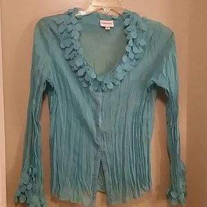 Top, Sheer With Fringes