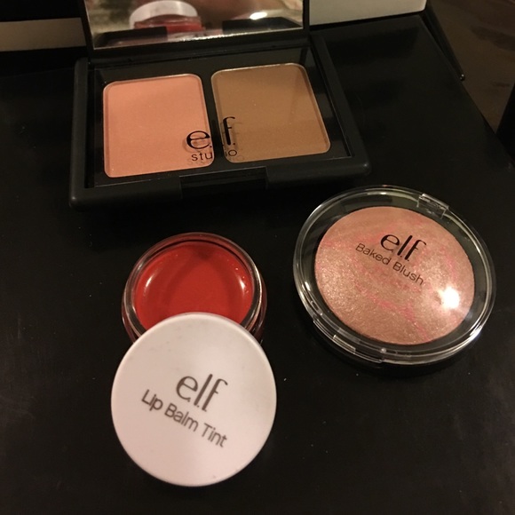 Elf cosmetics blush, bronzer and lip balm