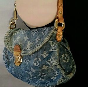 LOUIS VUITTON DENIM MINI PLEATY BAG