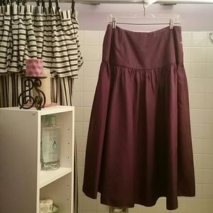 Skirt, Purple Flared Maxi