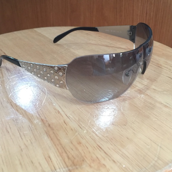 Prada sunglasses - silver with crystals.