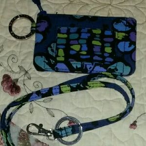 Vera Bradley ID pouch and lanyard