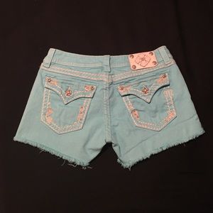 Blue Miss Me Shorts