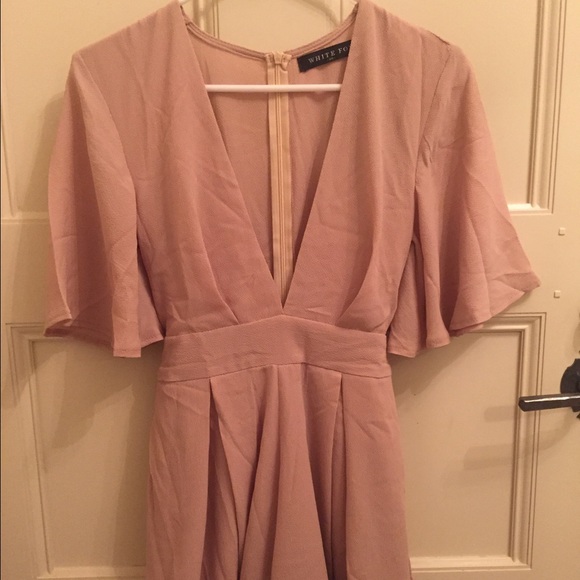 White Fox Boutique nude romper