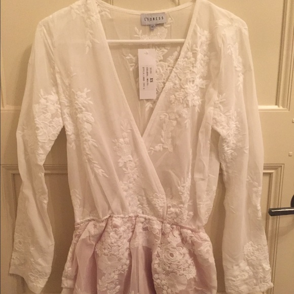 White Fox Boutique Lace Romper